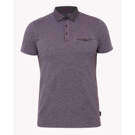 Men Mmb-Raffa-Ta6M-Woven Collar Oxford Polo - Dp-Purple