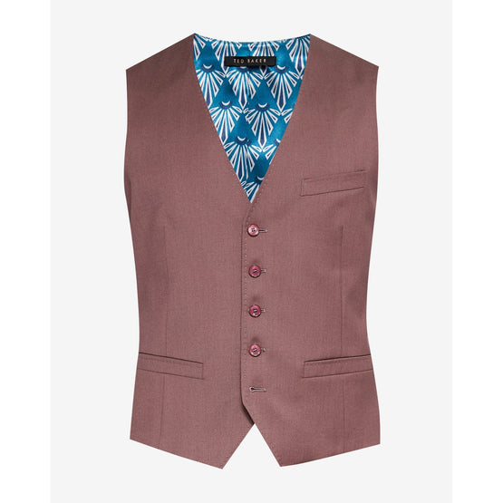Men Mps-Palacew-Rh8M-Debonair Plain Waistcoat - Dusky-Pink