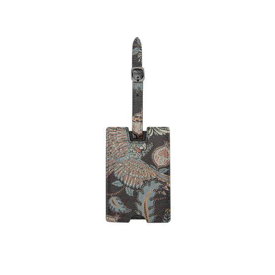 Men Mxg-Ostere-Dc8M-Printed Leather Luggage Tag - Black