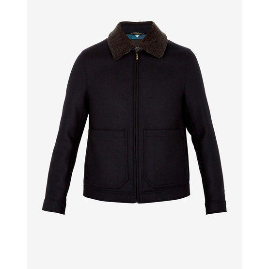 Men Mmo-Fondu-Tc8M-Wool Jacket With Shearling - Navy