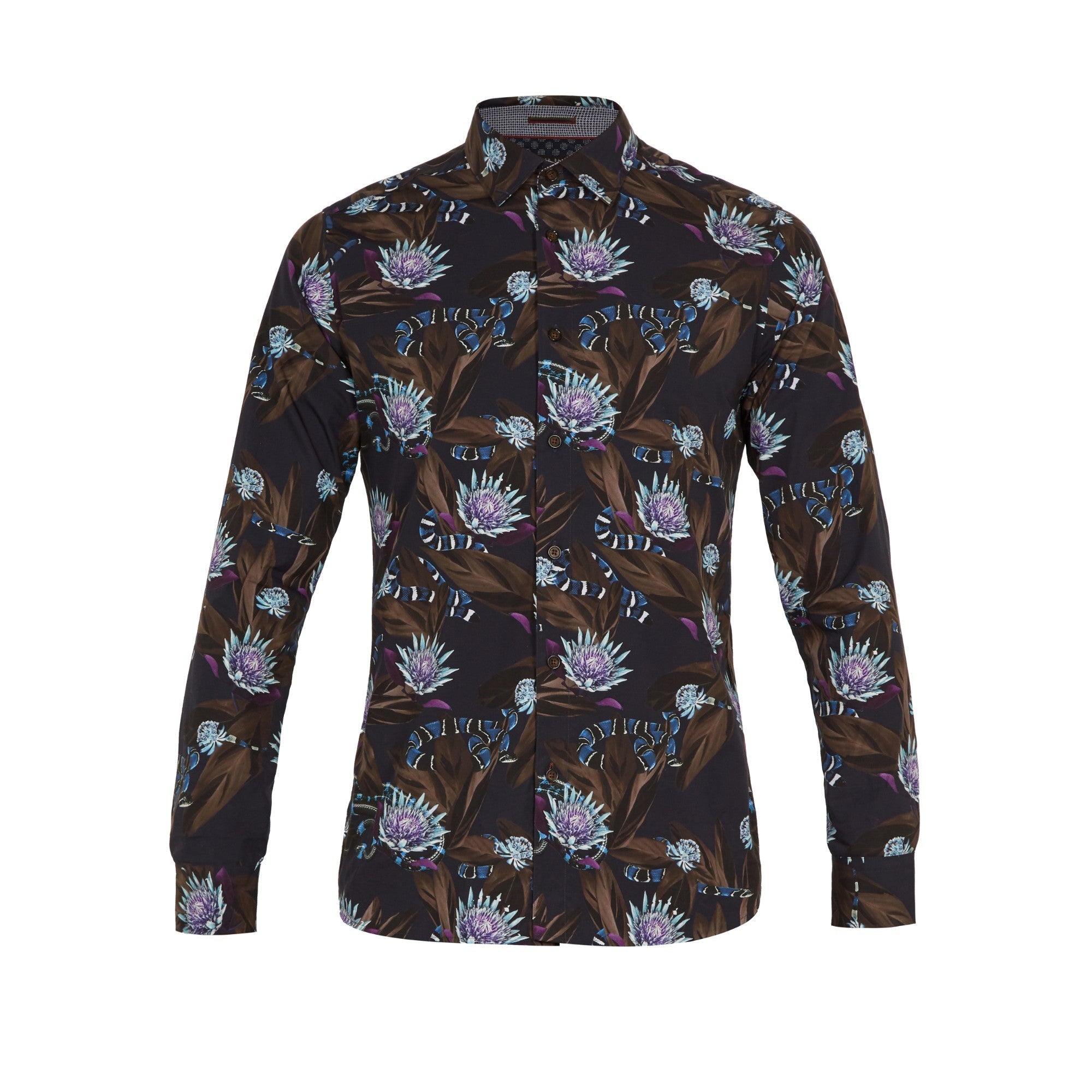 Men Mma-Snakey-Th9M-Ls Snake Print Shirt - Navy