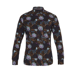 Men Mma-Snakey-Th9M-Ls Snake Print Shirt - Navy