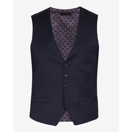 Men Mps-Arcinaw-Rh9M-Debonair Plain Waistcoat - Dk-Blue
