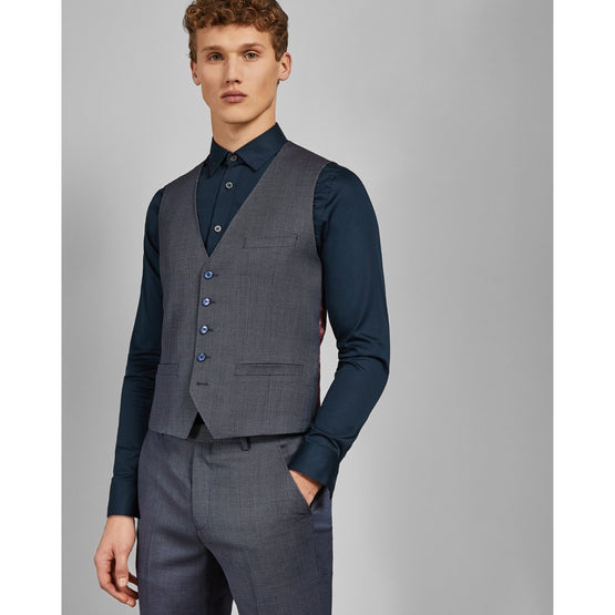 Men Mps-Bekdebw-Rh9M-Debonair Birdseye Waistcoat - Lilac