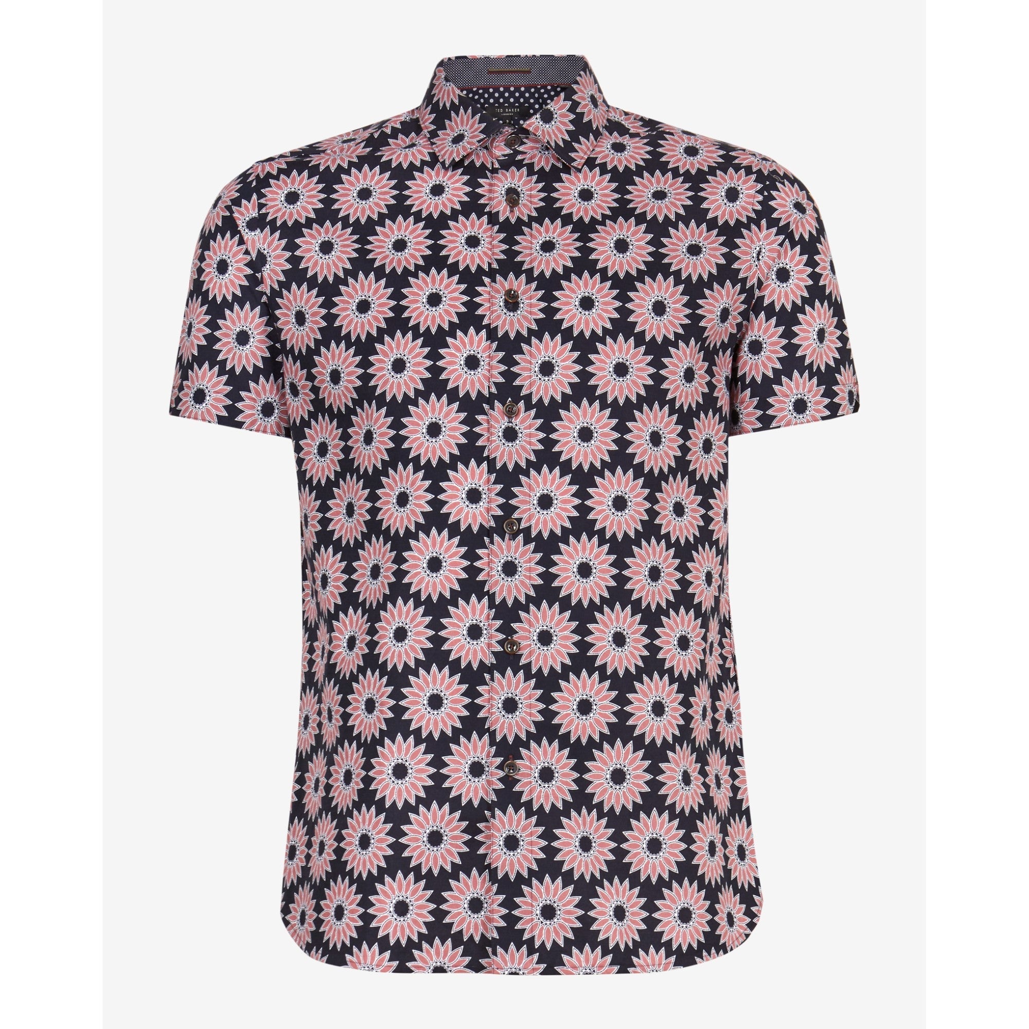 Men Mma-Spunge-Tc9M-Ss Flower Print Shirt - Navy