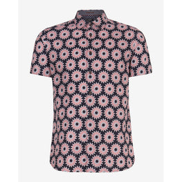 Men Mma-Spunge-Tc9M-Ss Flower Print Shirt - Navy