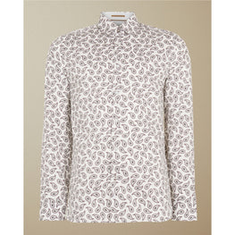 Men Mma-Lapins-Tc9M-Ls Paisley Print Shirt - White