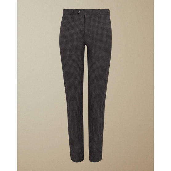 Men Mmt-Sybili-Tc9M-Slim Checked Trouser - Grey