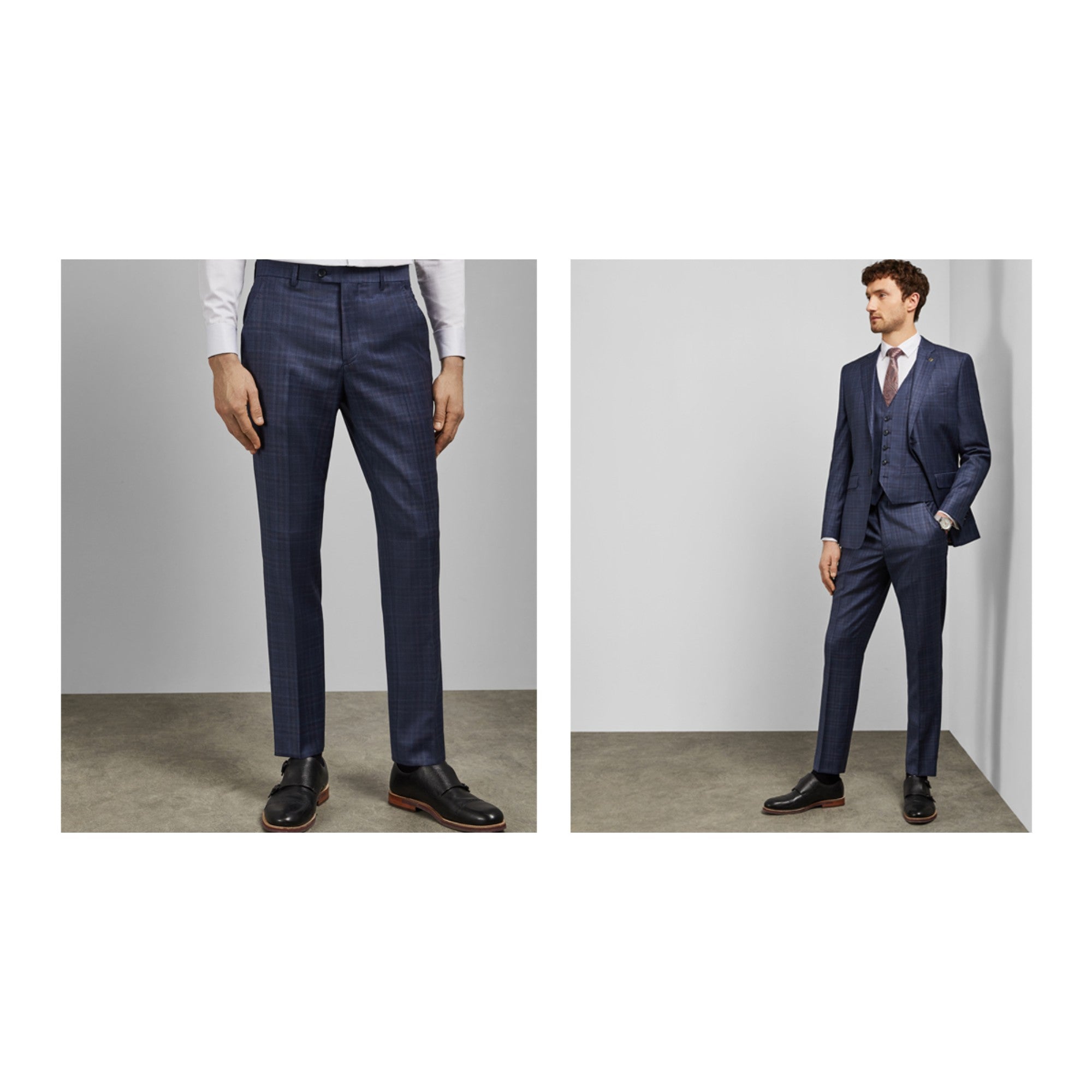 Men Mps-Wharfet-Rc9M-Debonair Check Trouser - Lt-Blue