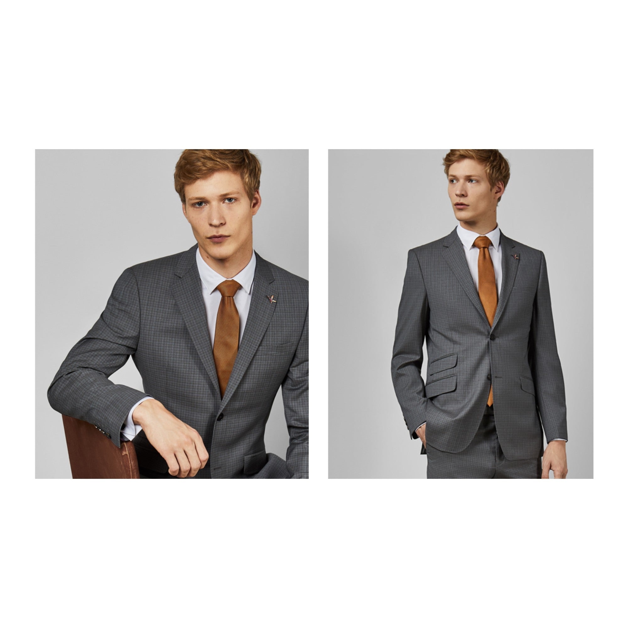 Men Mps-Colmanj-Rc9M-Sterling Small Check Jacket - Grey