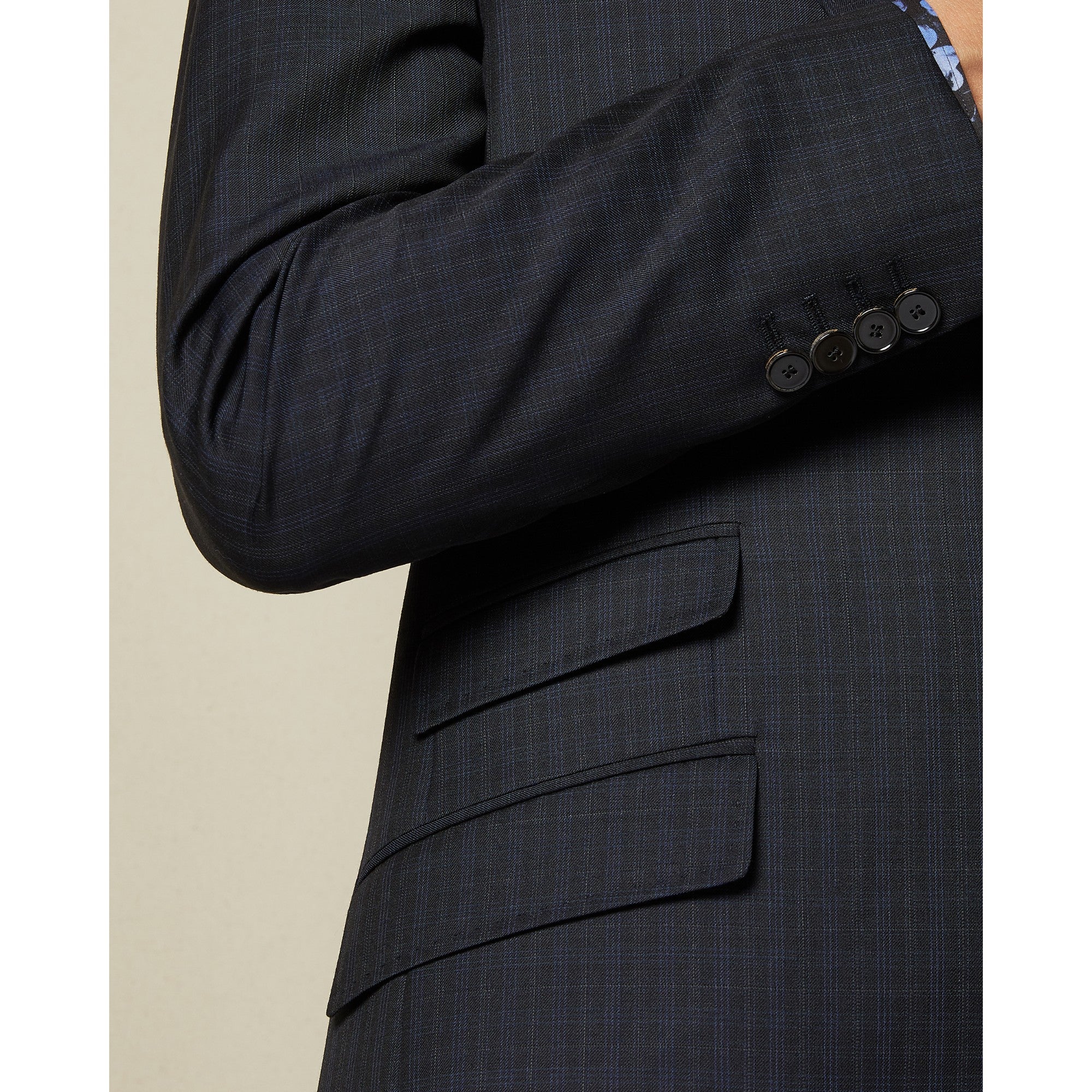 Men Mps-Marklej-Sterling Check Jacket - Navy