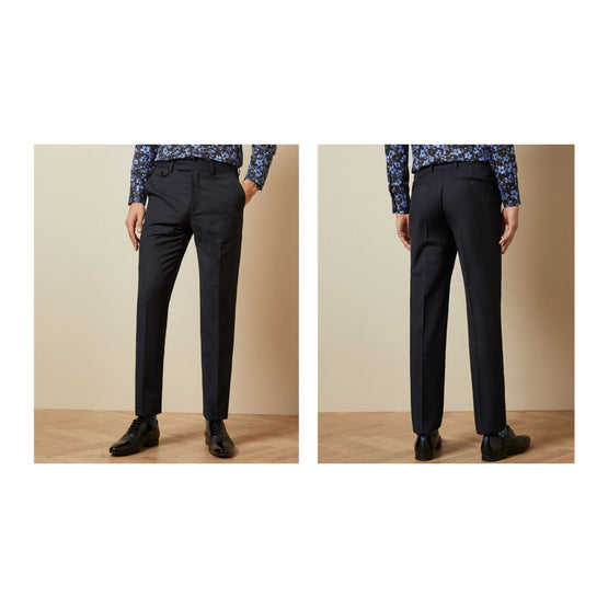 Men Mps-Marklet-Sterling Check Trouser - Navy