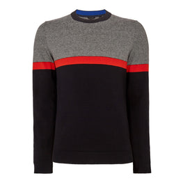 Men Mmk-Pushit-Stripe Crew Neck - Navy