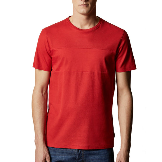 Men Mmb-Helter-Short Sleeved Pique Panelled T-Shirt - Red