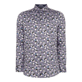 Men Mma-Shecan-Ls Bird And Flower Print Shirt - Lilac