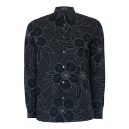 Men Mma-Gogirl-Ls Floral Print Shirt - Navy