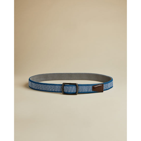 Men Mxz-Kiggle-Marled Elastic Reversible Belt - Blue