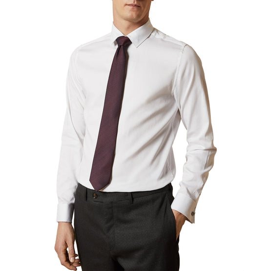 Men Mpa-Jackman-Ls Modern Fit Geo Print Shirt - White