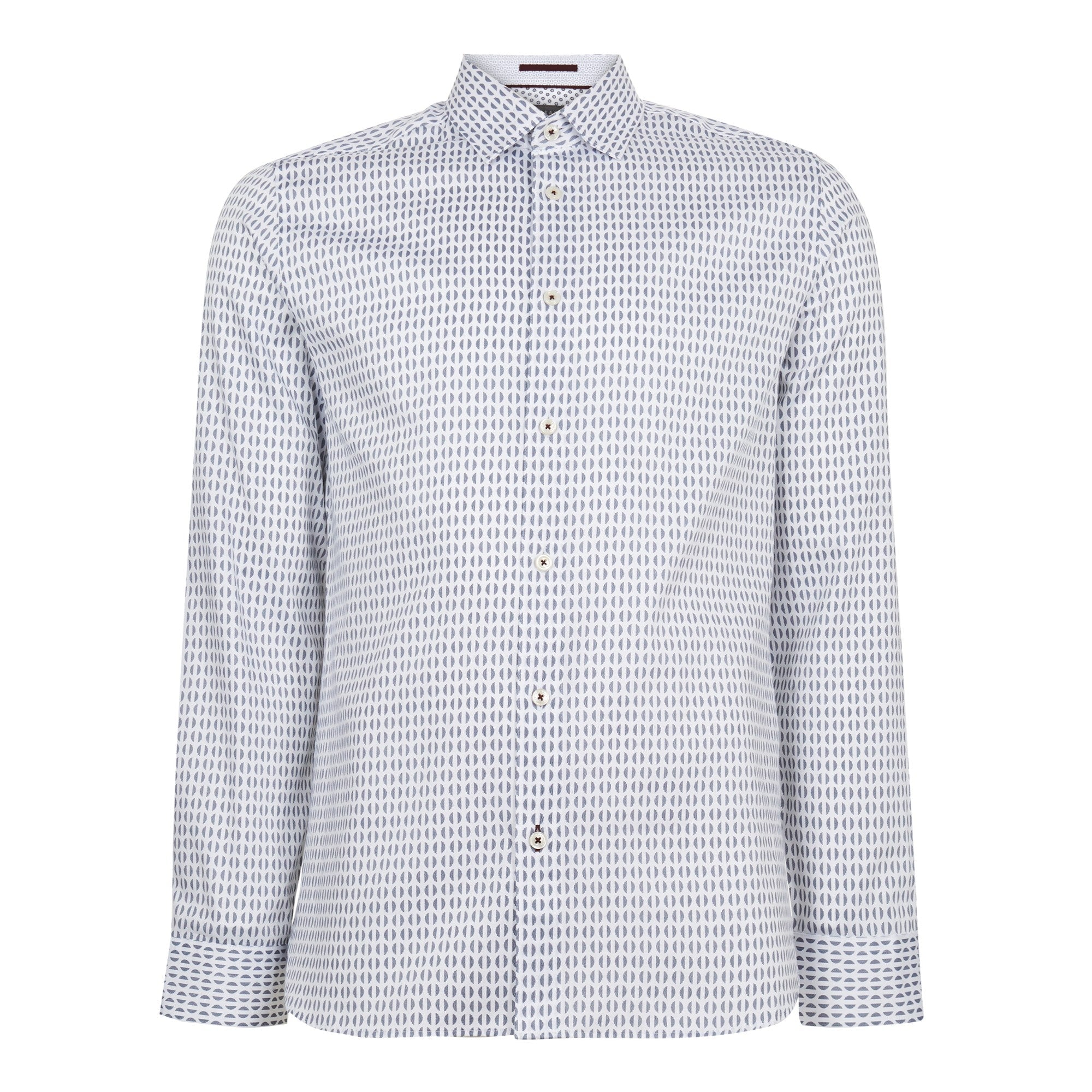 Men Mpa-Rewrite-Ls Modern Fit Geo Print Shirt - Navy