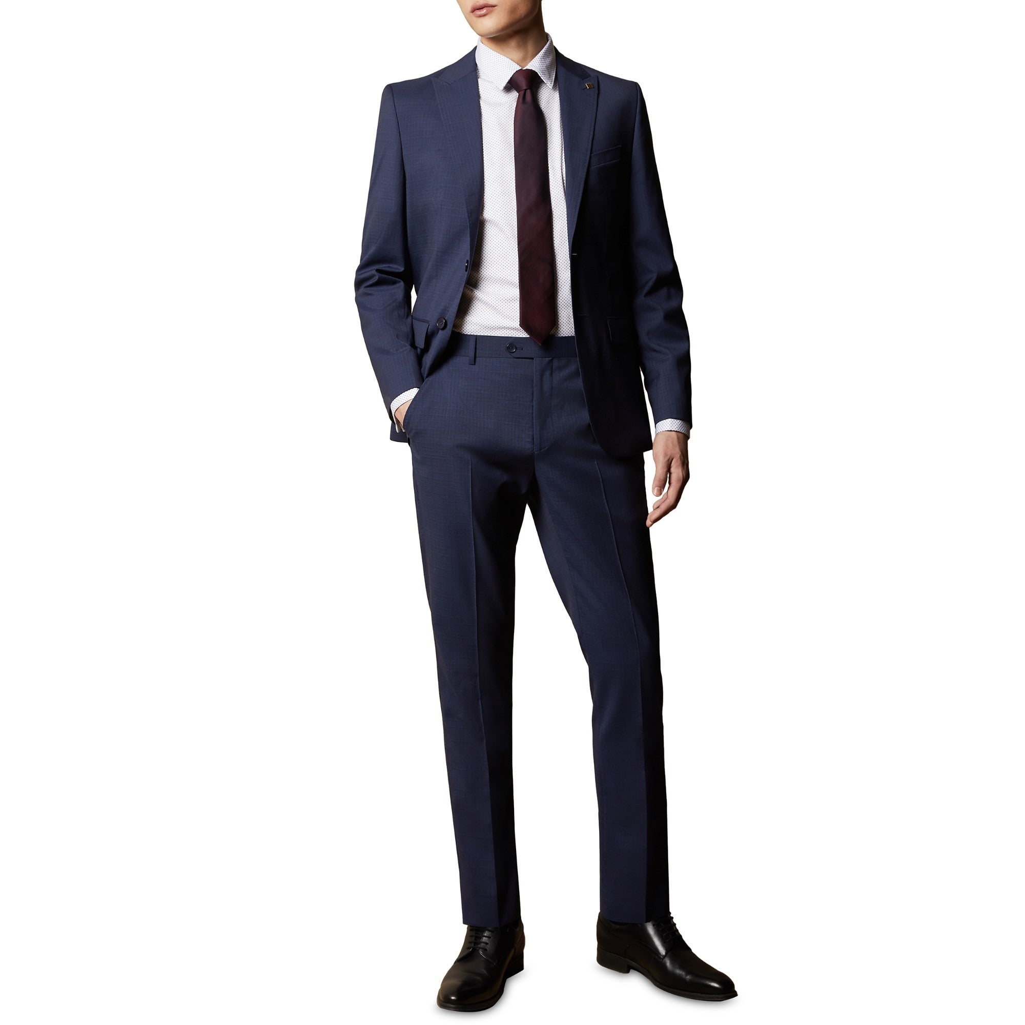 Men Mps-Cabott-Debonair Check Trouser - Blue