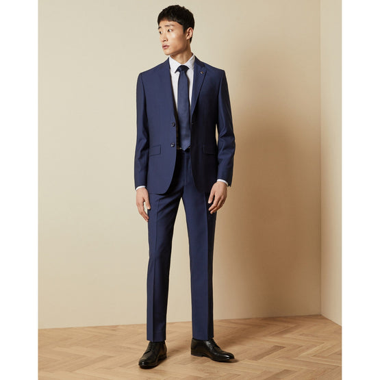 Men Mps-Diaryt-Debonair Semi Plain Trouser - Blue