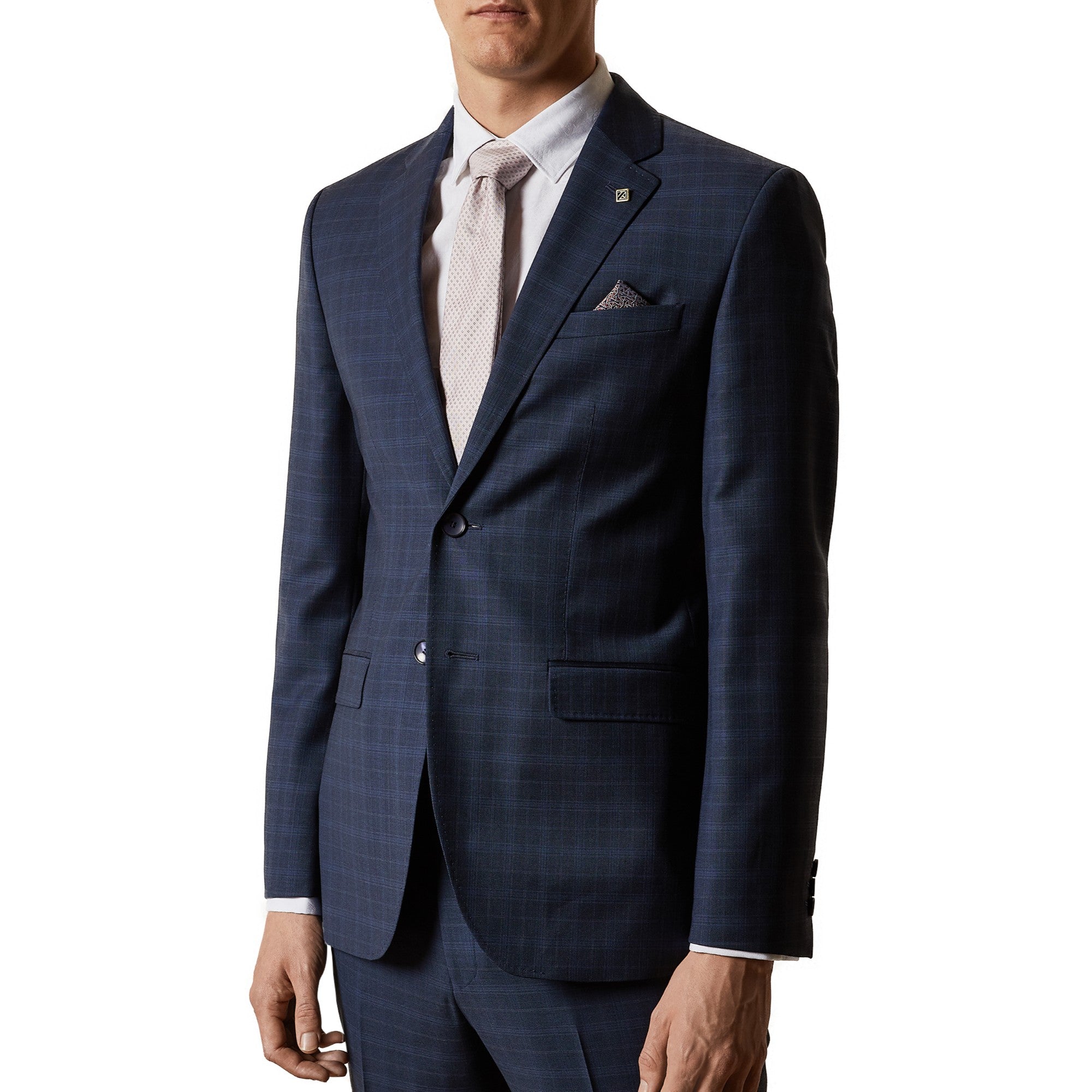 Men Mps-Louiej-Debonair Check Jacket - Navy