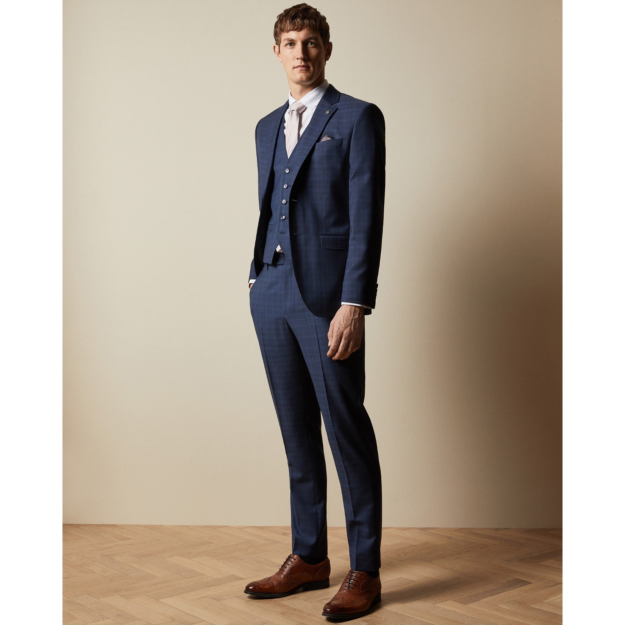 Men Mps-Louiej-Debonair Check Jacket - Navy