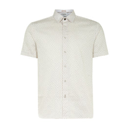 Men Mma-Sortit-Ss Geo Print Shirt - White