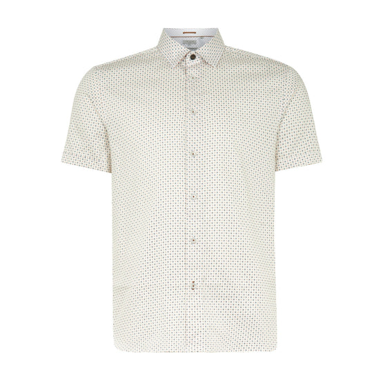 Men Mma-Sortit-Ss Geo Print Shirt - White