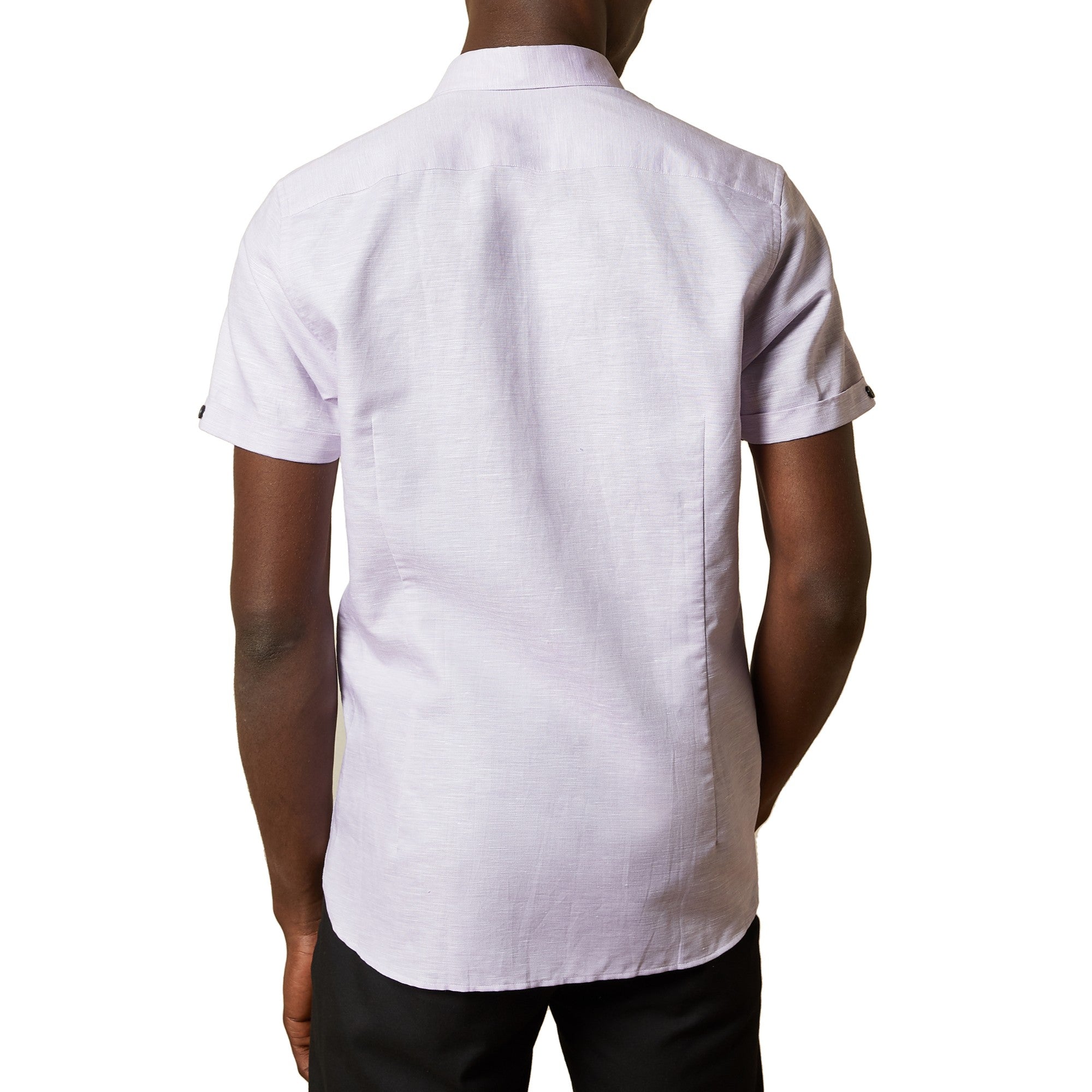 Men Mma-Havefun-Ss Linen Shirt - Purple