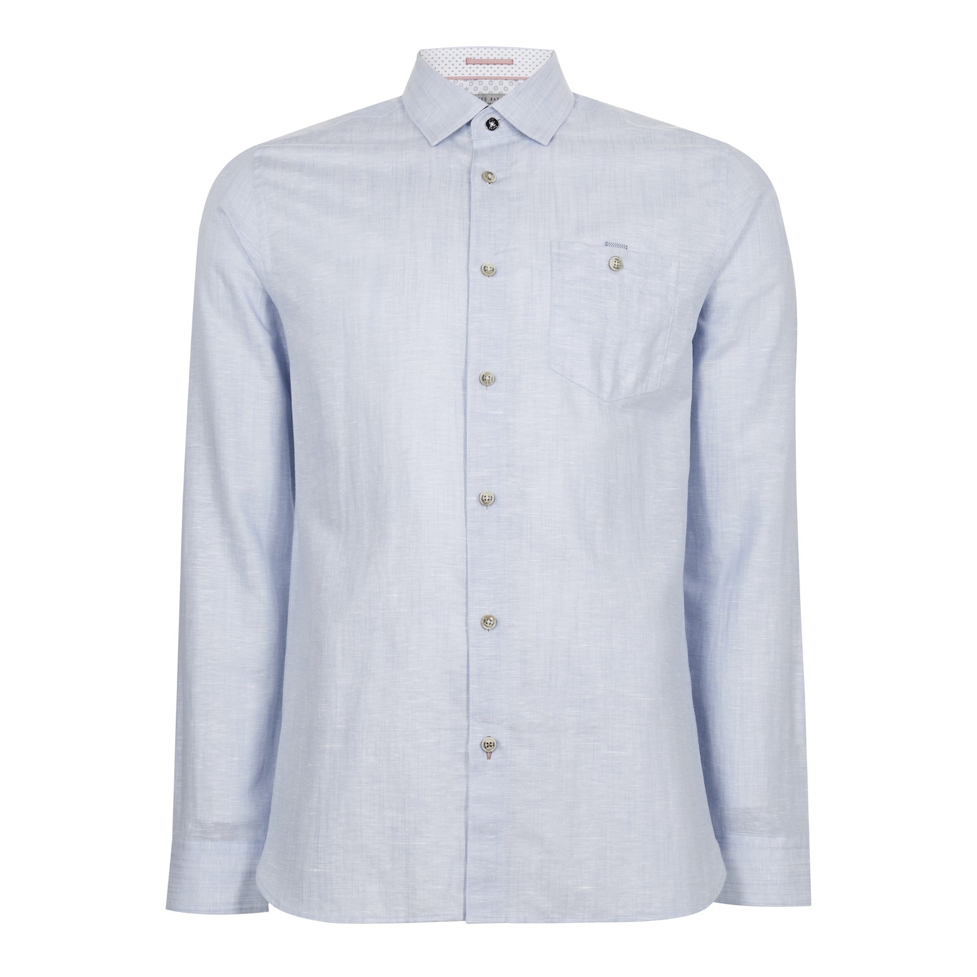 Men Mma-Tiptoe-Ls Linen Shirt - Lt-Blue