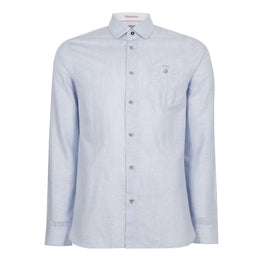 Men Mma-Tiptoe-Ls Linen Shirt - Lt-Blue