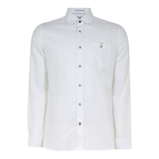 Men Mma-Tiptoe-Ls Linen Shirt - White
