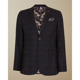 Men Mmj-Degajkt-Tightlines Check Blazer - Dk-Blue