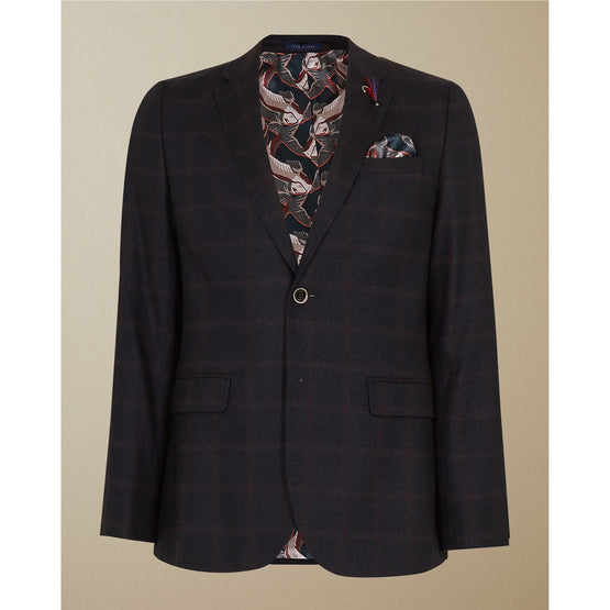 Men Mmj-Degajkt-Tightlines Check Blazer - Dk-Blue
