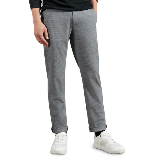 Men Mmt-Same-Slim Fit Checked Trouser - Blue