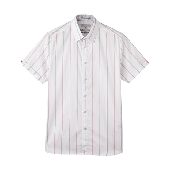 Men Mma-Eluss-Ss Stripe Shirt - White