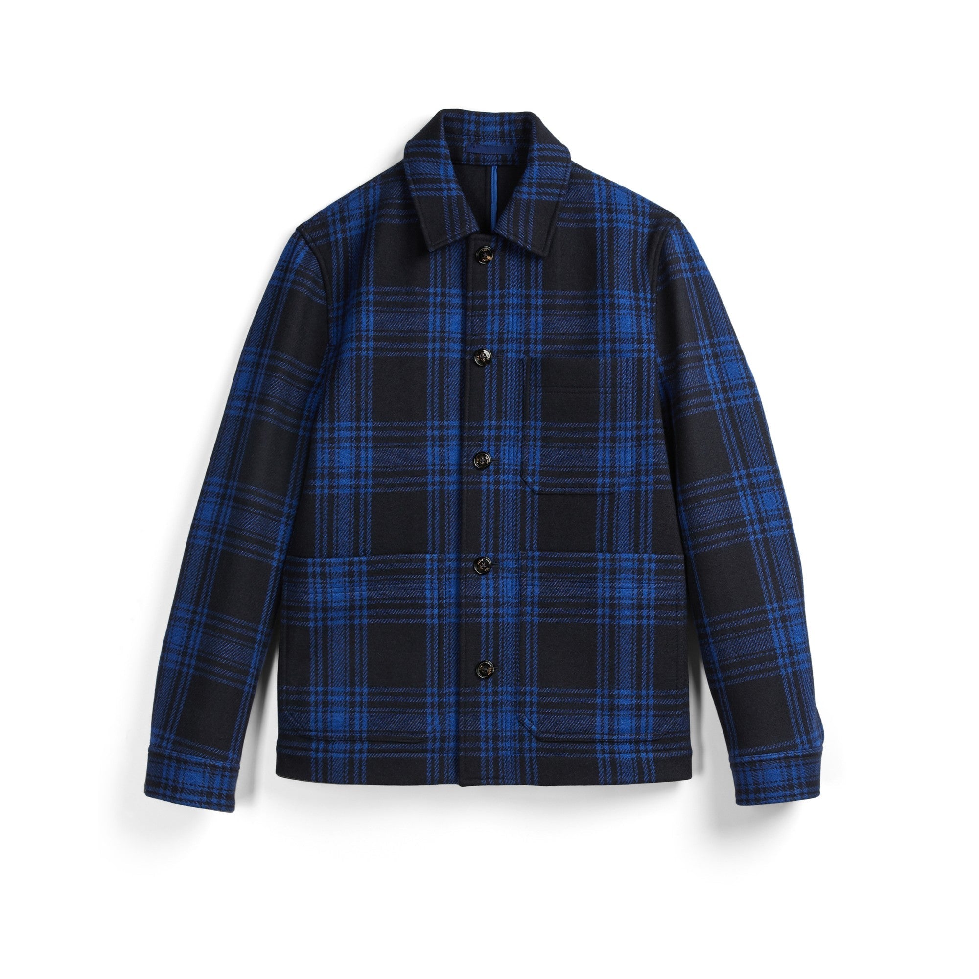 Men Mmo-Rift-Checked Double Faced Workwear Jacket - Navy