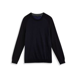 Men Mmk-Newbiee-Ls Birdseye Spot Crew Neck Jumper - Navy