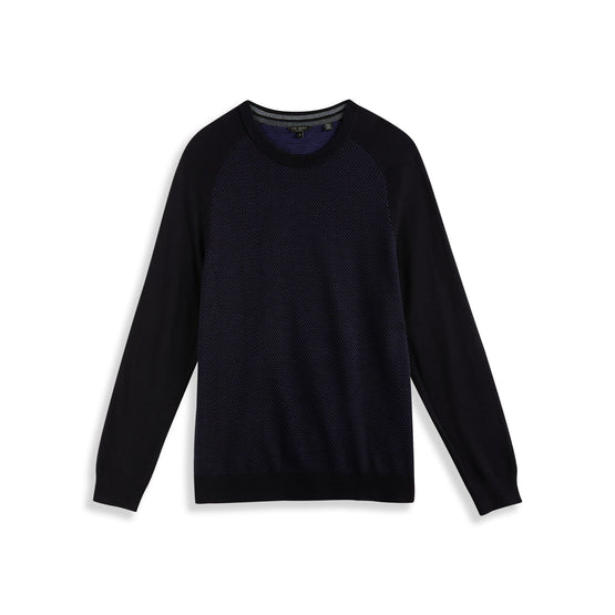 Men Mmk-Newbiee-Ls Birdseye Spot Crew Neck Jumper - Navy