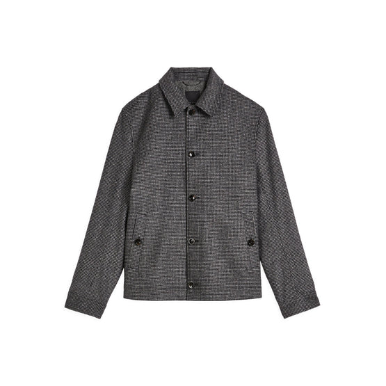 Men Mmo-Conch-Puppytooth Harrington Jacket - White-Blk