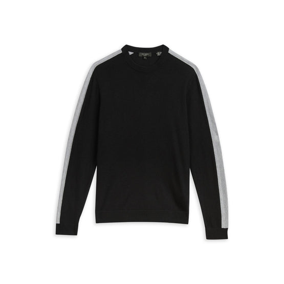 Men Mmk-Karmel-Crew Neck With Overarm Stripe - Black