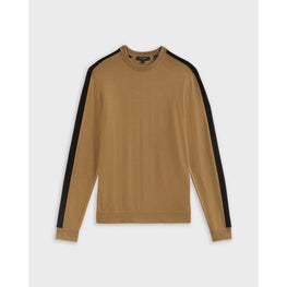 Men Mmk-Karmel-Crew Neck With Overarm Stripe - Natural