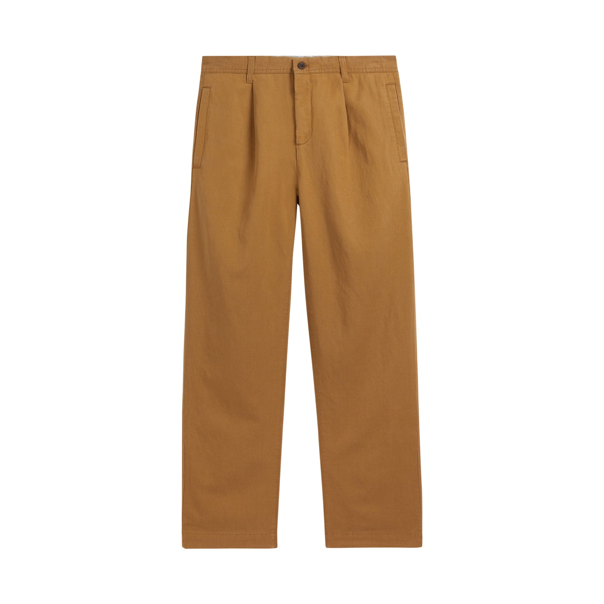 Men Mmt-Kurr-Pleated Tapered Trouser - Camel