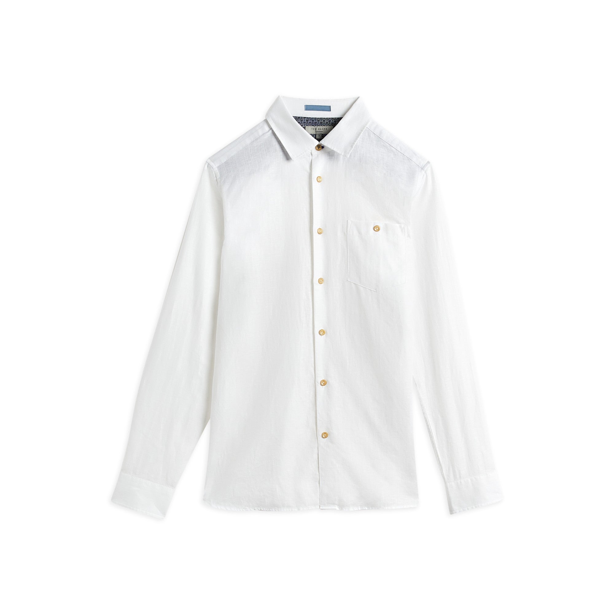 Men Mma-Sauss-Ls Linen Shirt - White
