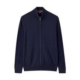 Men Mmk-Oakk-High Neck Cardigan With Zip - Navy