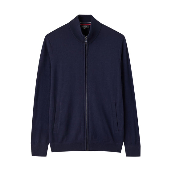 Men Mmk-Oakk-High Neck Cardigan With Zip - Navy