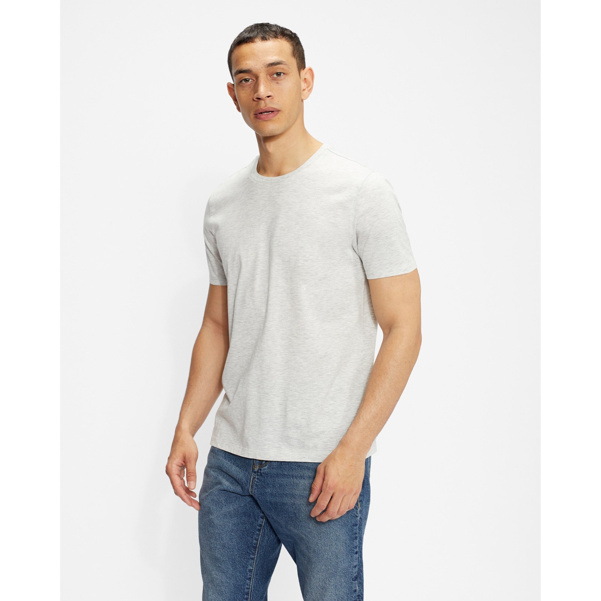 Men Mmb-Only-Ss Regular Fit T-Shirt - Grey-Marl