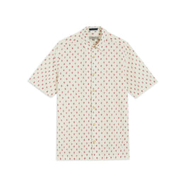Men Mma-Ginton-Ss Diamond Geo Print Shirt - White