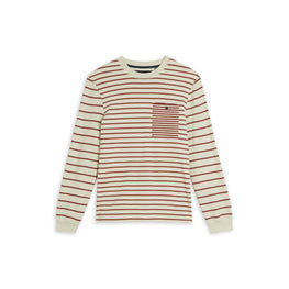 Men Mmb-Koncall-Ls Striped Lightweight Sweat - White-Grey